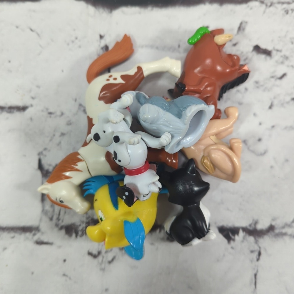 Disney Animals Figures Assorted Lot of 7 Figaro Flounder Pumba Nala Spirit - Picture 2 of 4